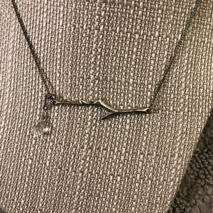 Friendship branch necklace with jewel